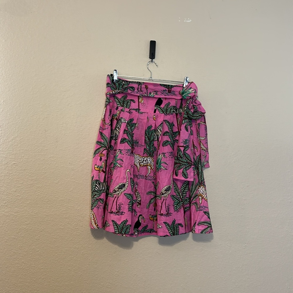 Mary Marshmallow Jungle Animal‎ Print Wrap Skirt One Size